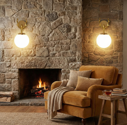 Fawn Glass Ball Wall Sconce (Set of 2) - Bliss and Birch