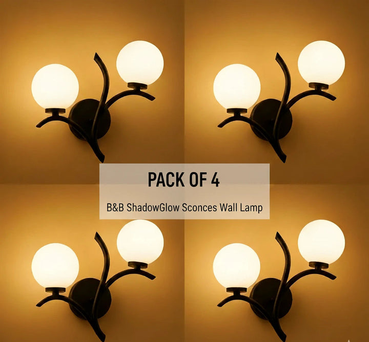 Modern Adjustable Arm ShadowGlow Wall Sconce (Set of 4)