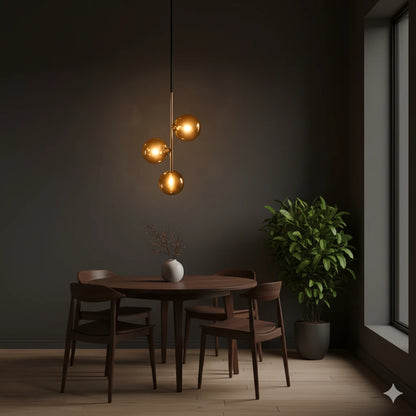 B&B Three-Globe Pendant Hanging Light - Bliss and Birch