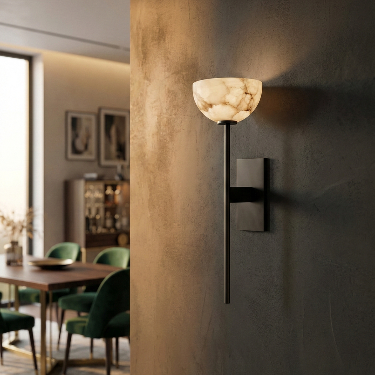 Chalice Marble Bowl Wall Lamp - Bliss and Birch