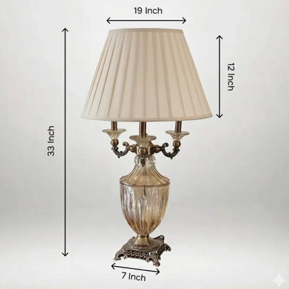 B&B Metal Traditional Rectangle Table Lamp