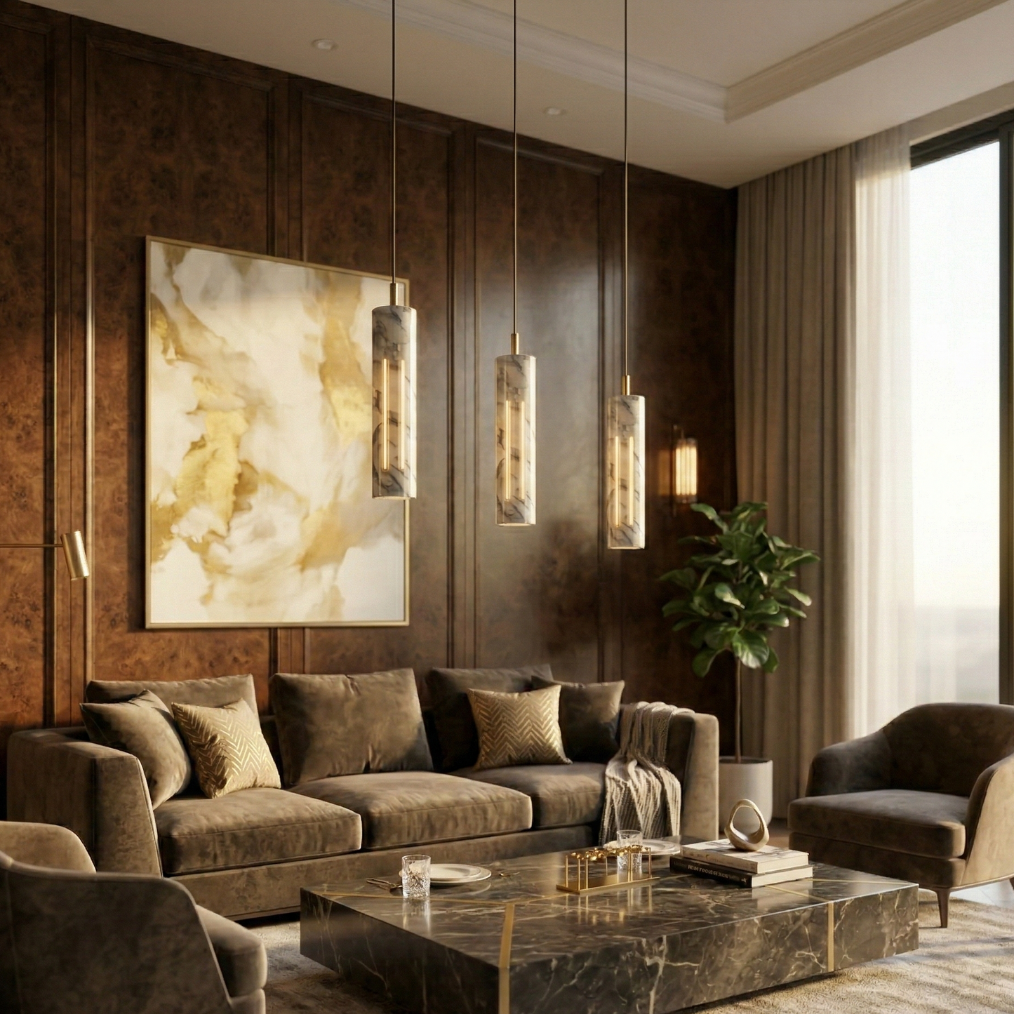 Marble Cylo Pendant Light - Bliss and Birch