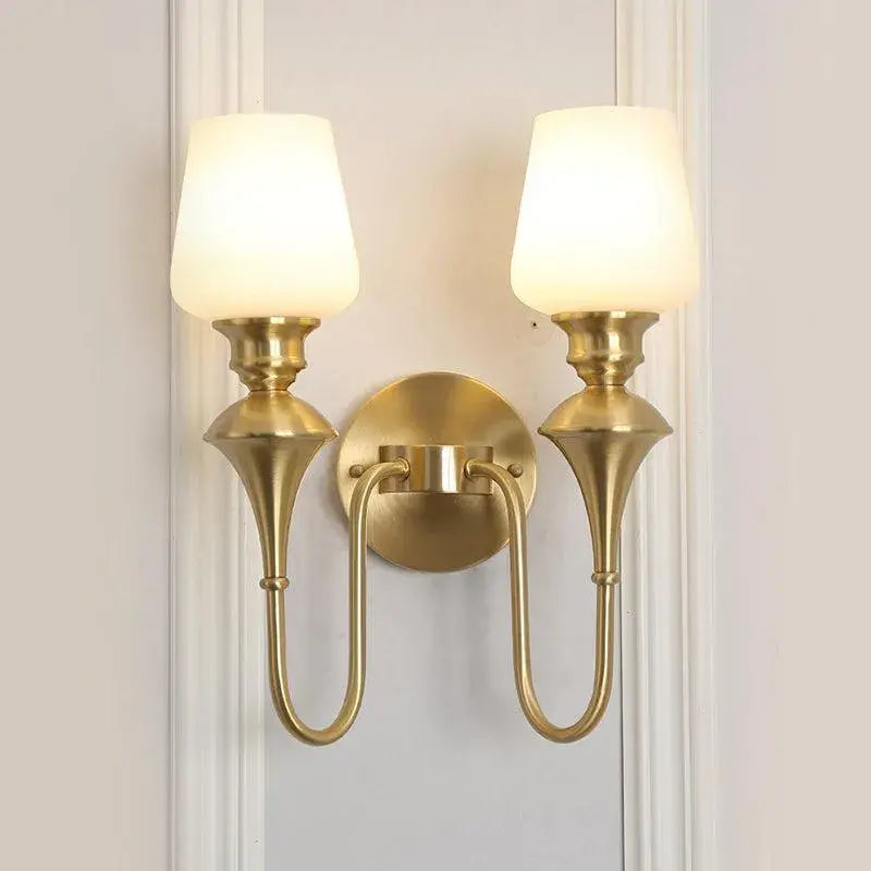 B&B Glass Wall Sconce Light Traditonal