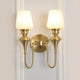 B&B Glass Wall Sconce Light Traditonal