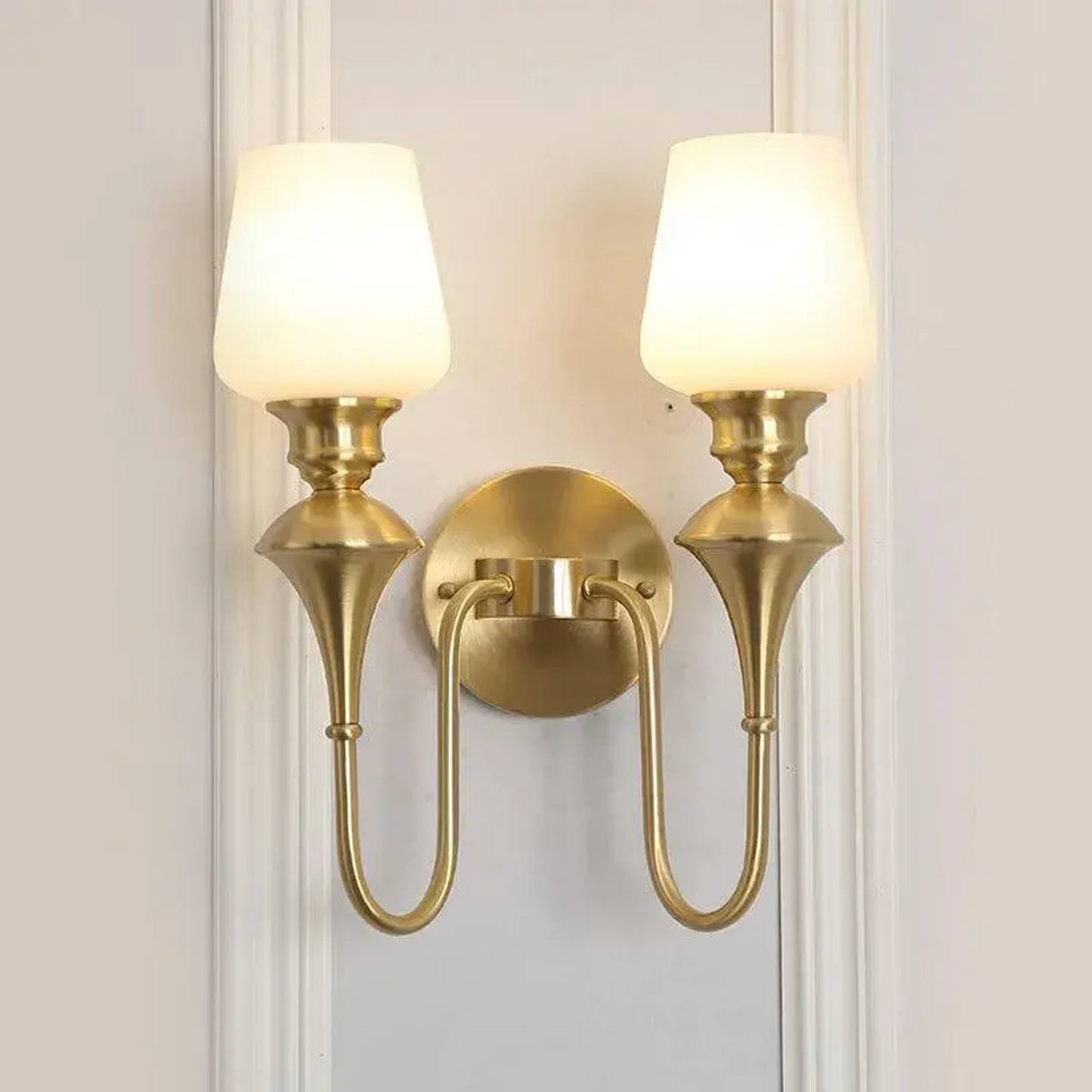 B&B Glass Wall Sconce Light Traditonal