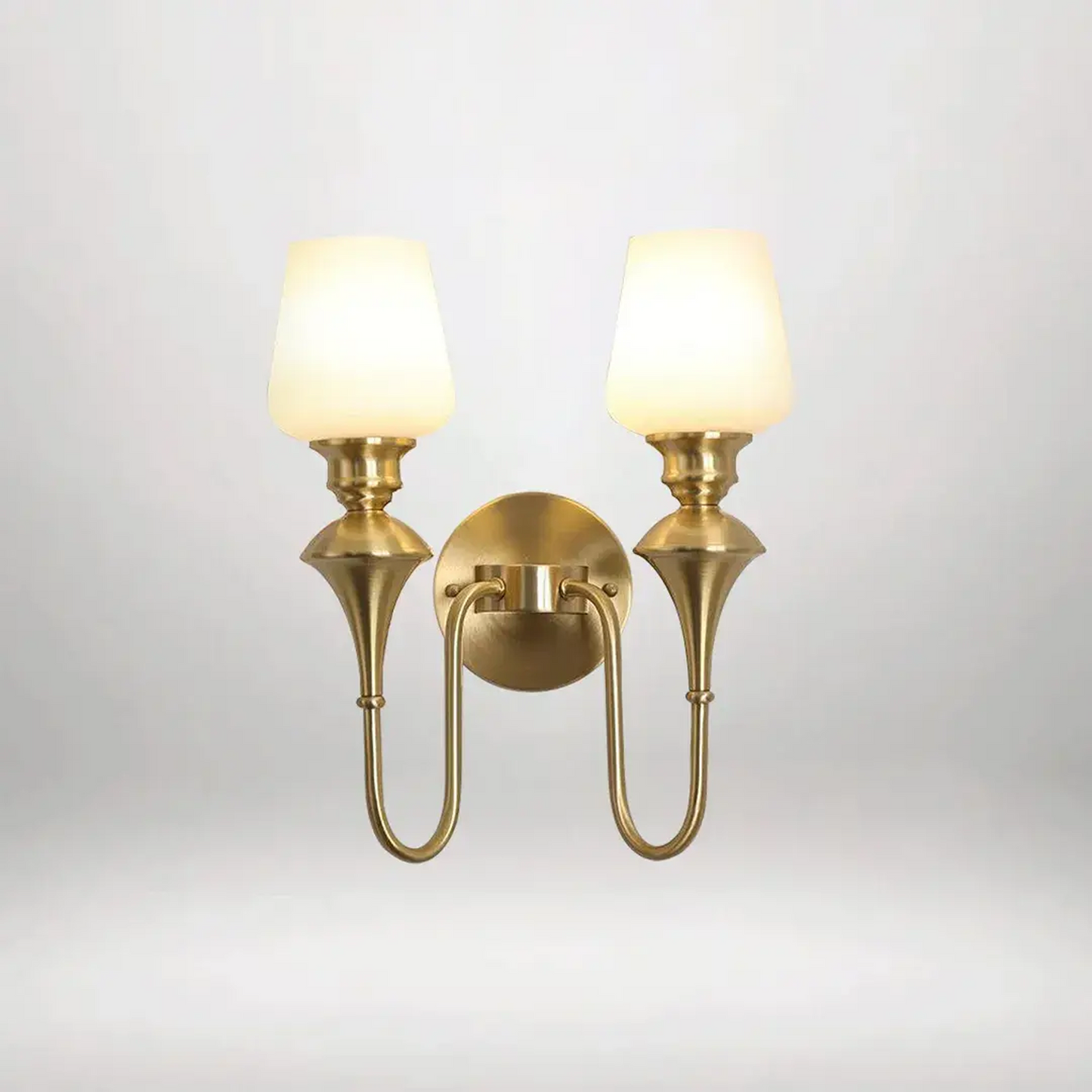 B&B Glass Wall Sconce Light Traditonal