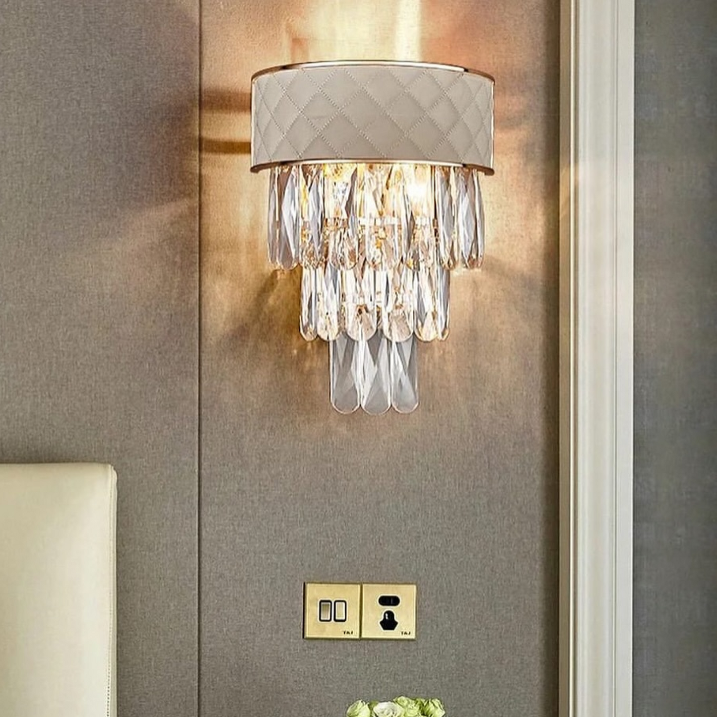 B&B Glimmer Veil Rose Gold Wall Light
