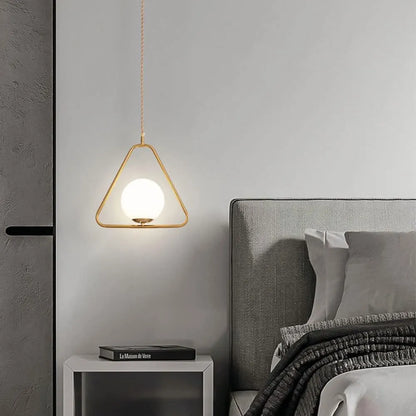 B&B Globe in Triangle Shape Hanging Light - Bliss and Birch