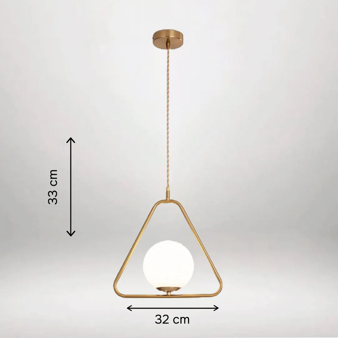 B&B Globe in Triangle Shape Hanging Light