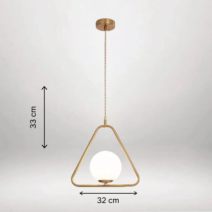 B&B Globe in Triangle Shape Hanging Light - Bliss and Birch