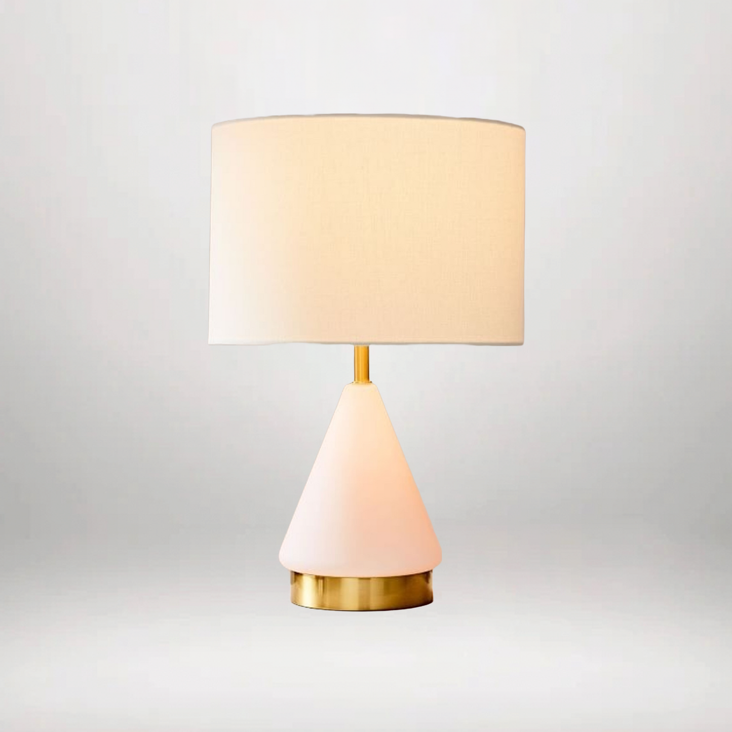 B&B Home Table Lamp with Triangular Glass Base