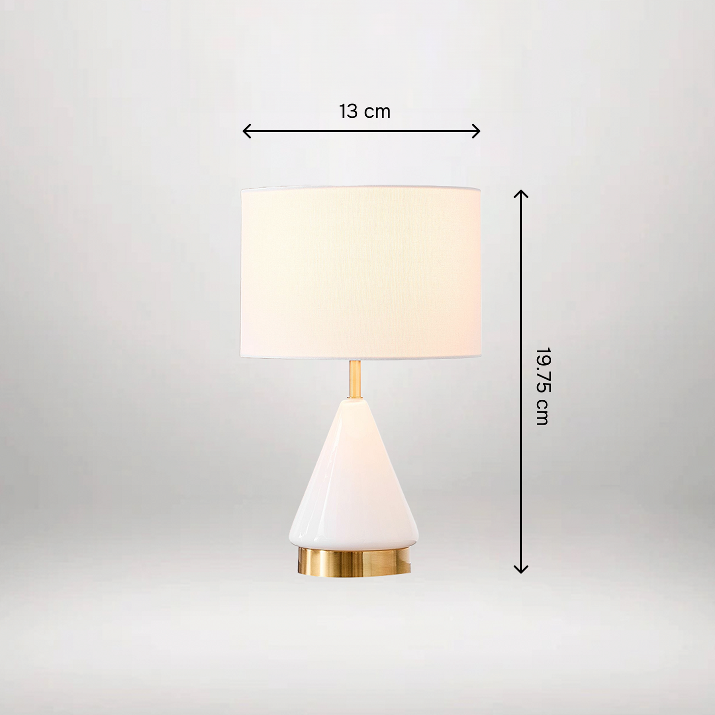 B&B Home Table Lamp with Triangular Glass Base