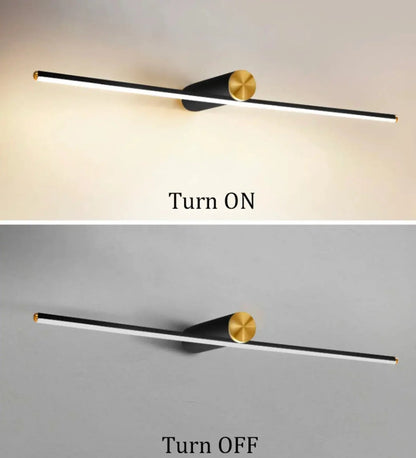 B&B Modern Black & Gold LED Wall Light