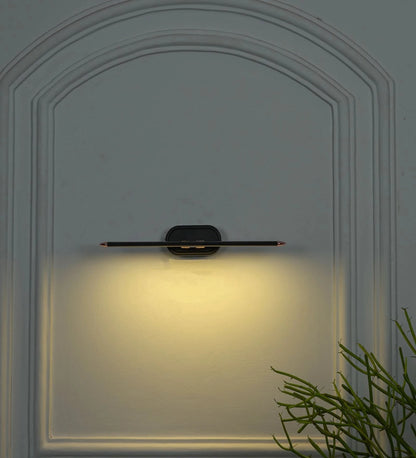 B&B Modern Black LED Wall Light with Copper Accents - Bliss and Birch