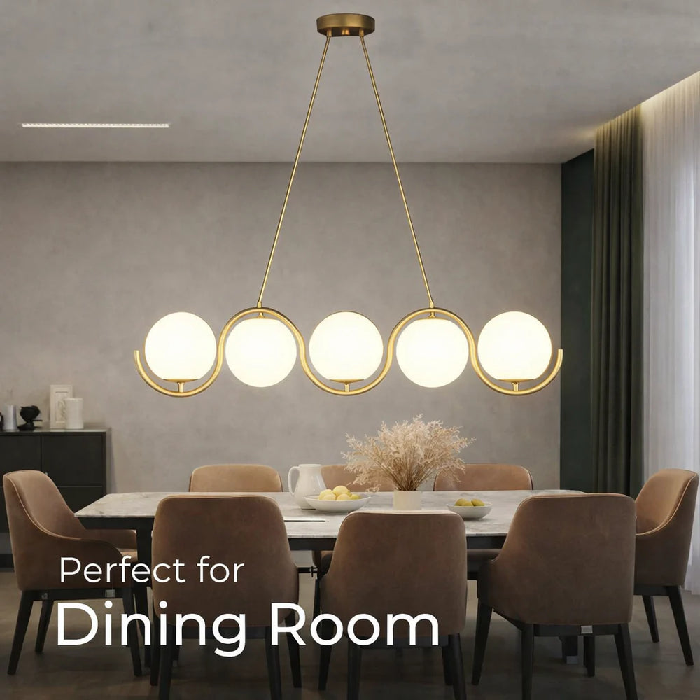 Modern Wavy Linear Pendant