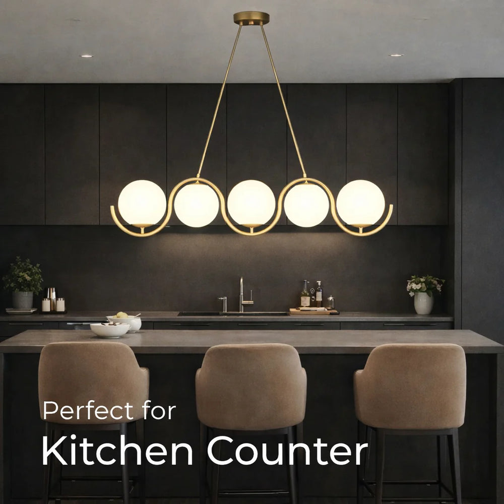 Modern Wavy Linear Pendant
