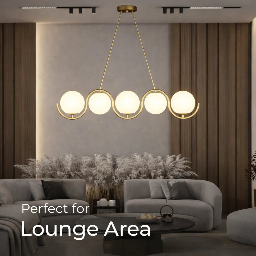 Modern Wavy Linear Pendant