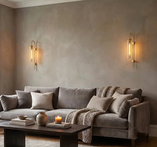 Tall Designer Glass Tube Wall Sconce (Pack of 2) View 1 – Luxury Designer Lighting | Bliss & Birch