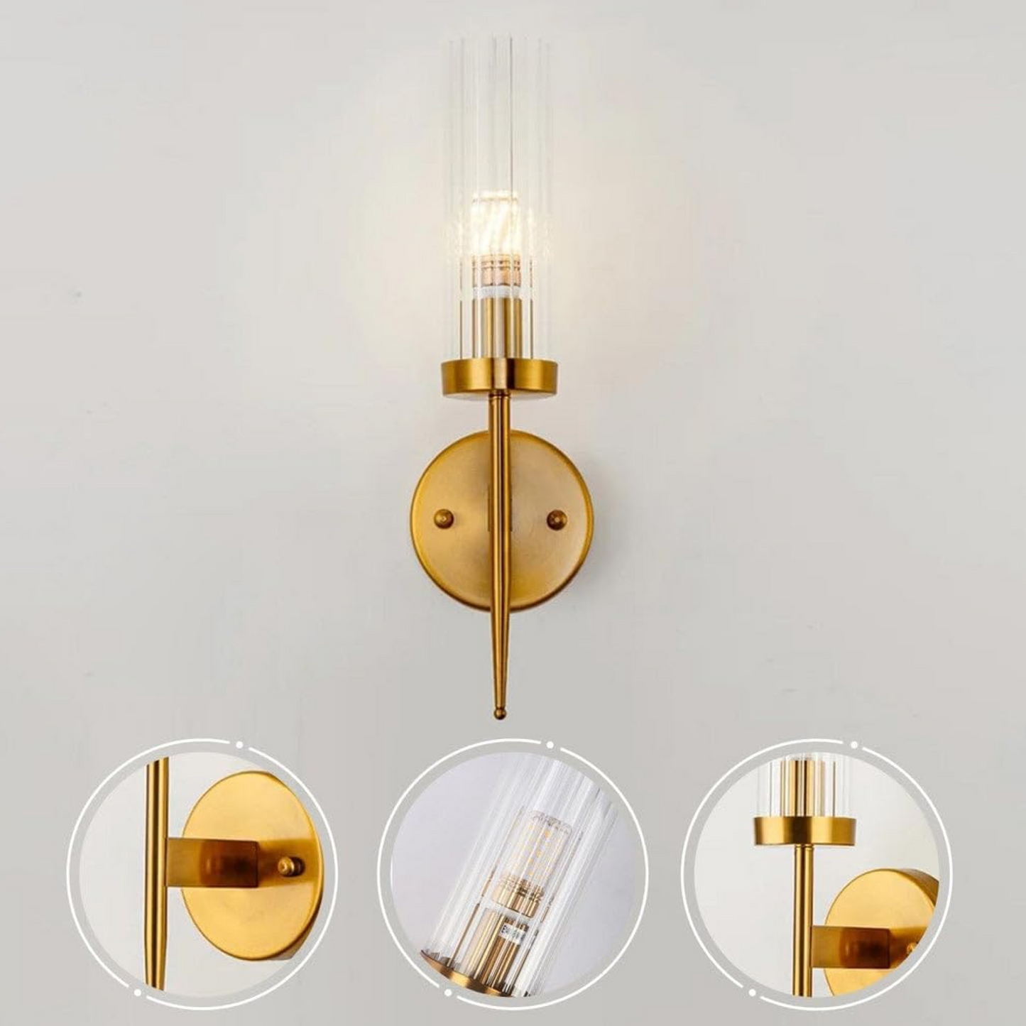 B&B Imperial Amber Tumbler Wall Sconce Light