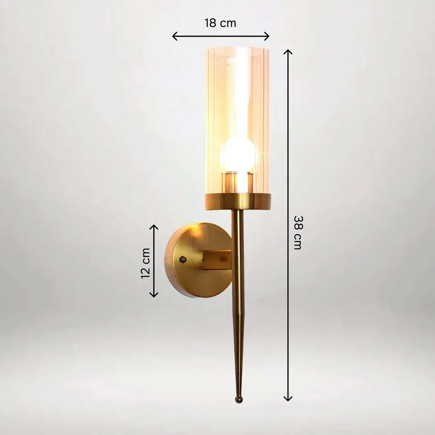 B&B Imperial Amber Tumbler Wall Sconce Light