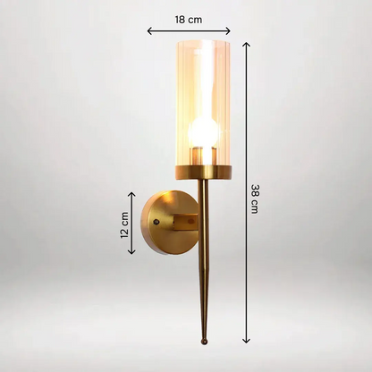 B&B Imperial Amber Tumbler Wall Sconce Light - Bliss and Birch