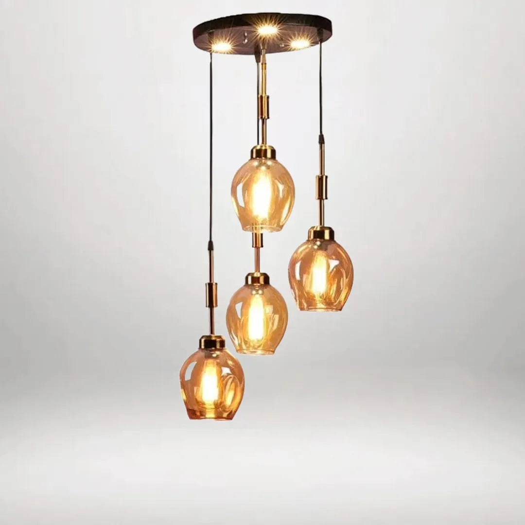 B&B Impressive Black Iron Hanging Light