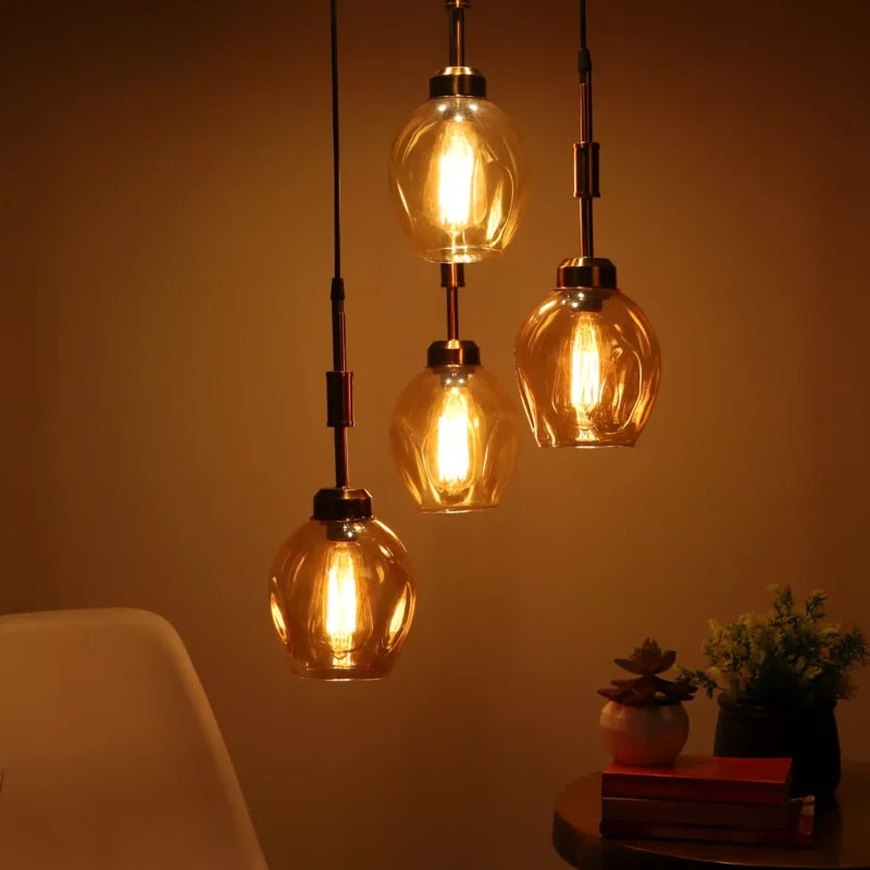 B&B Impressive Black Iron Hanging Light