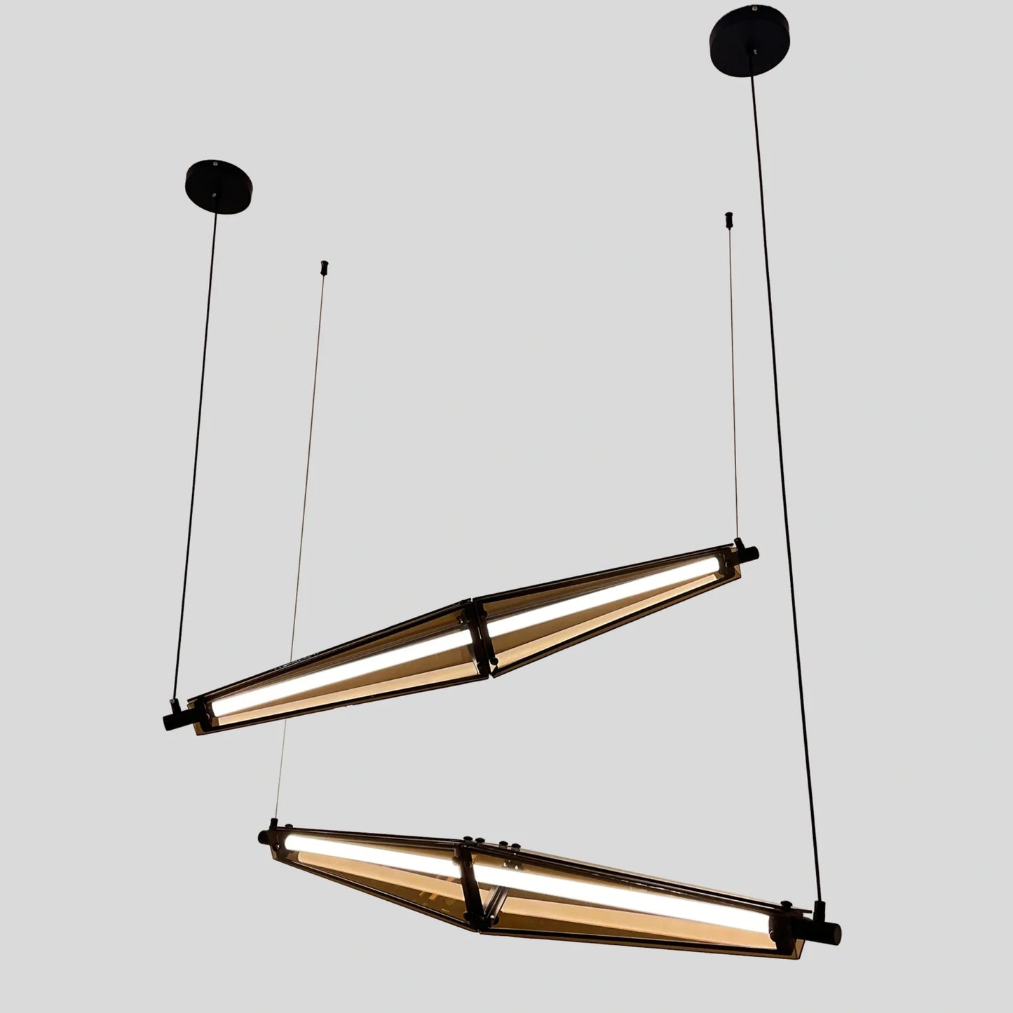 B&B Kinetic Beam Modern Linear3 Color LED Pendant Light