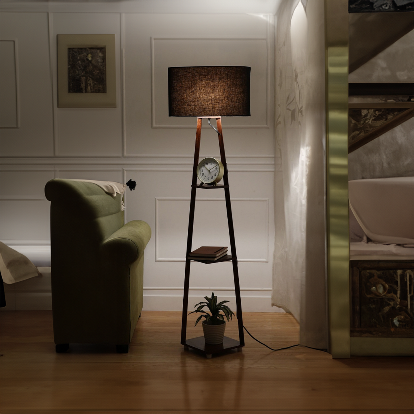 B&B Magnum Floor Lamp with 3-Tier Shelf