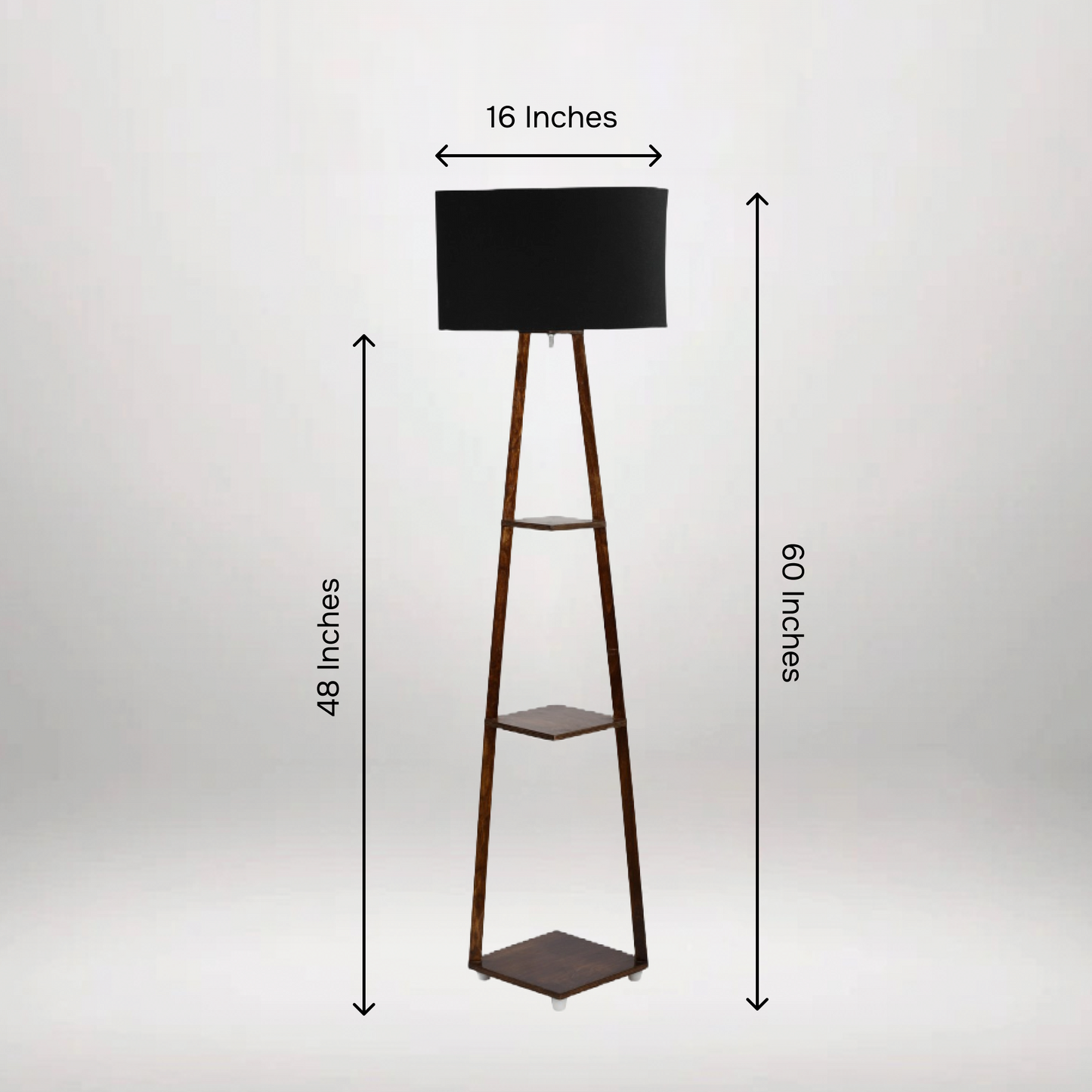 B&B Magnum Floor Lamp with 3-Tier Shelf
