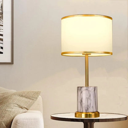 B&B Modern Marble Textured Table Lamp - Bliss and Birch