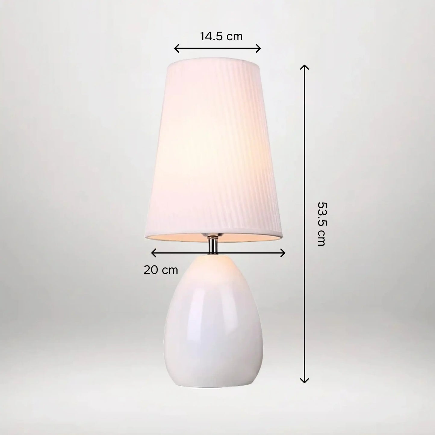 B&B Modern Table Lamp - White