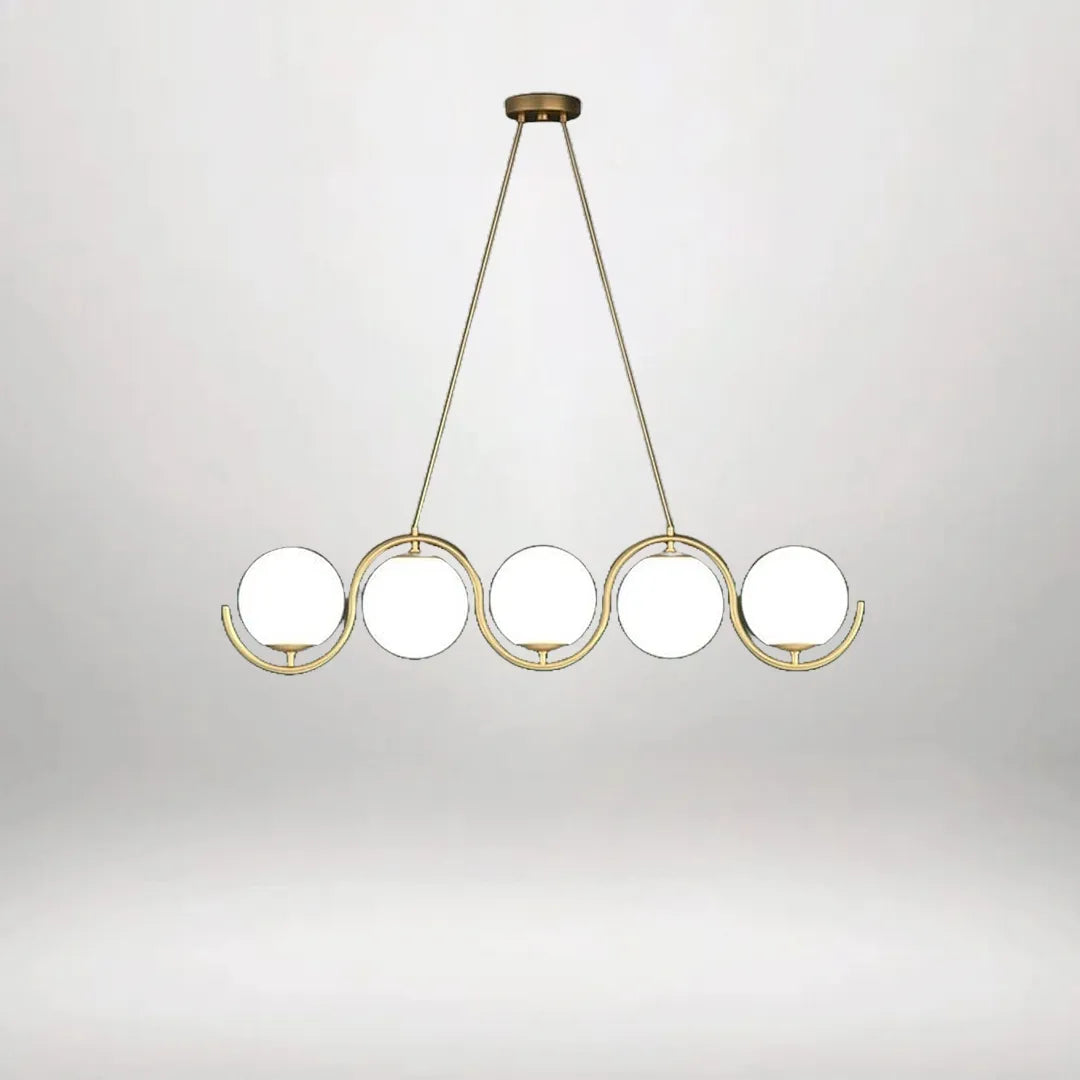 B&B Modern Wavy Linear Pendant Light