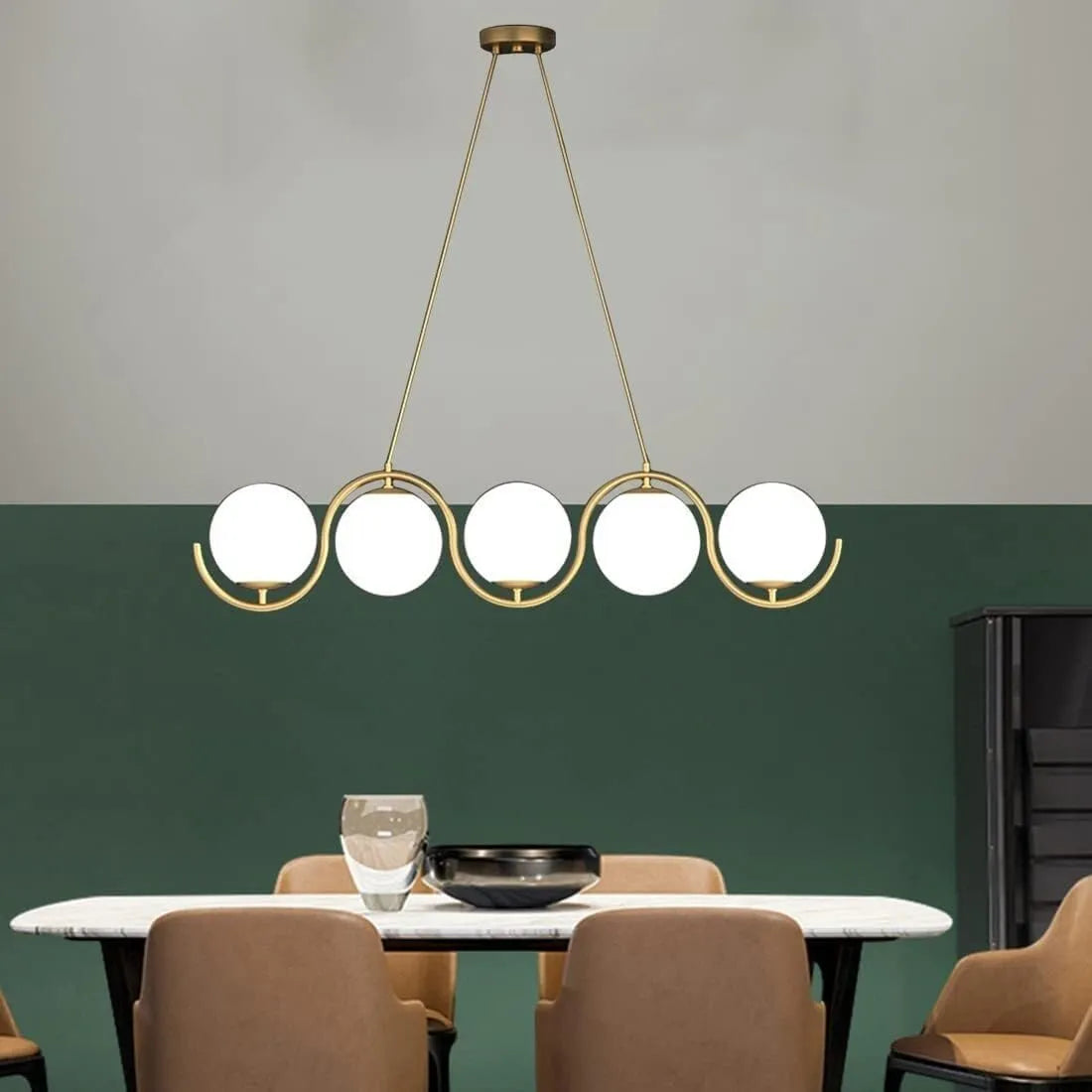 B&B Modern Wavy Linear Pendant Light