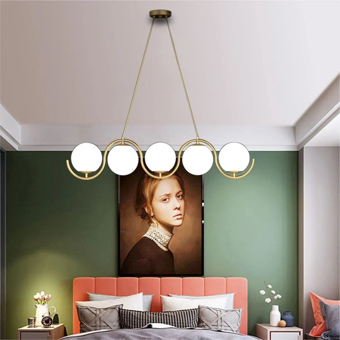 B&B Modern Wavy Linear Pendant Light