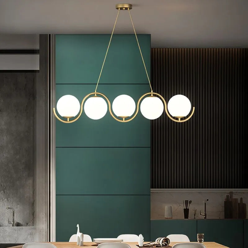 B&B Modern Wavy Linear Pendant Light