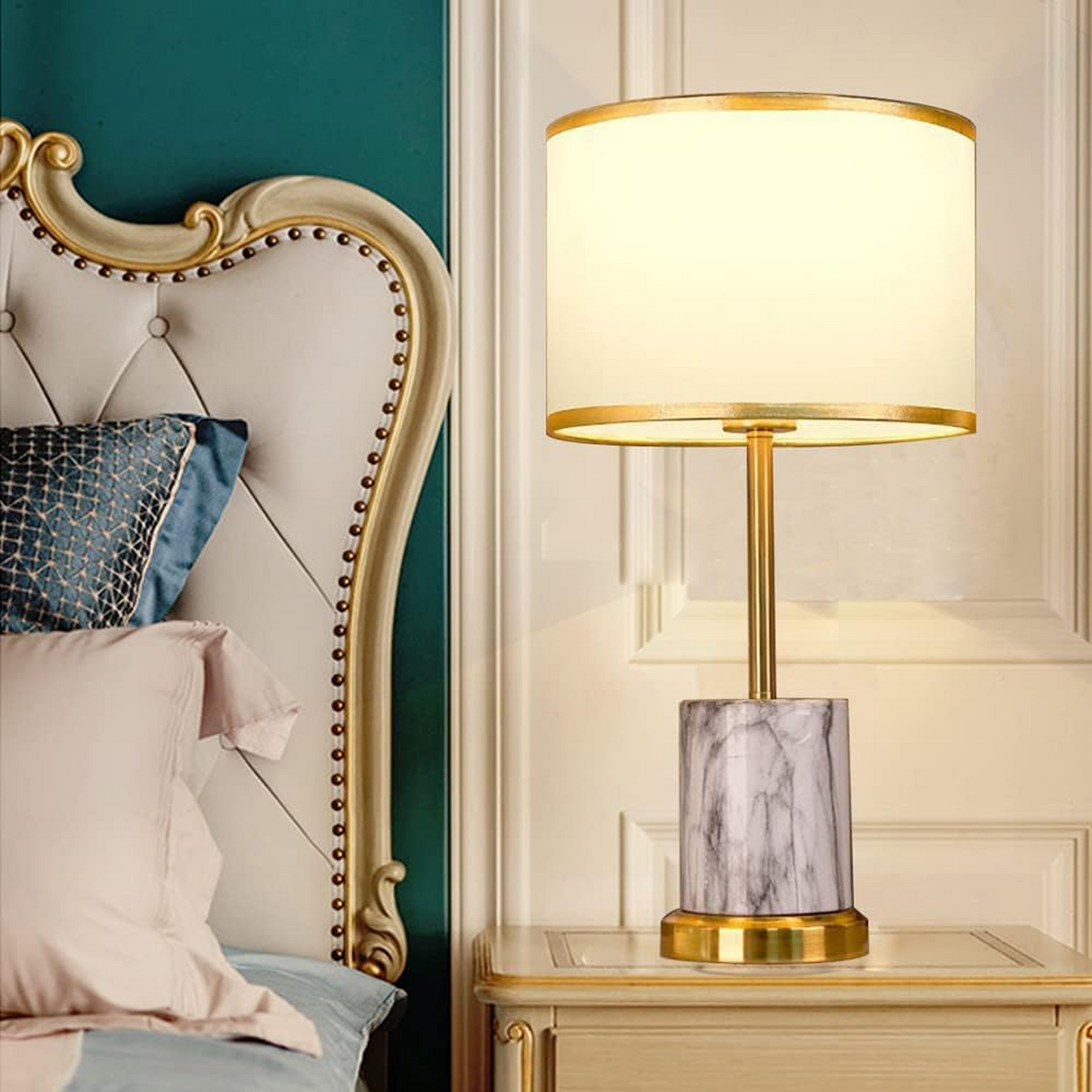 B&B Modern Marble Textured Table Lamp
