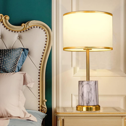 B&B Modern Marble Textured Table Lamp - Bliss and Birch