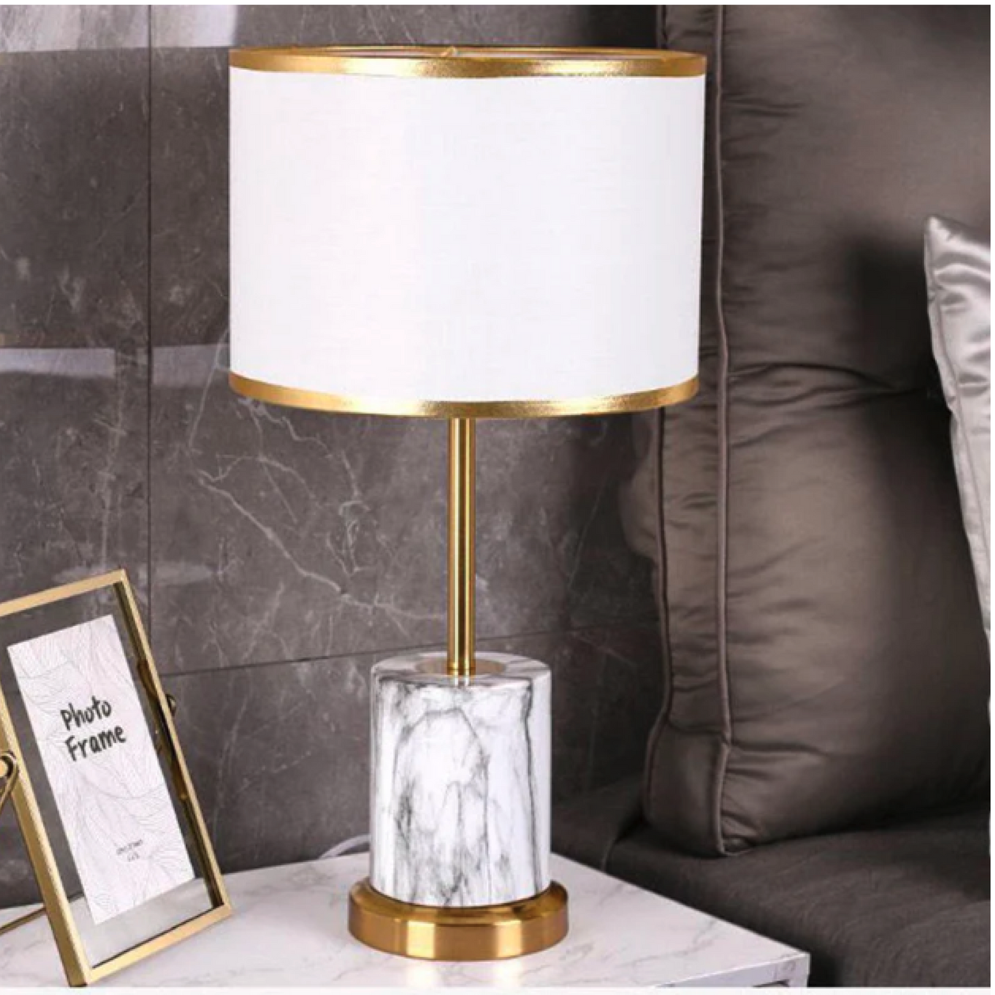B&B Modern Marble Textured Table Lamp