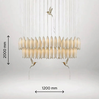 B&B Multi-Heads Stylised Blooming Buds Linear Chandelier Light - Bliss and Birch