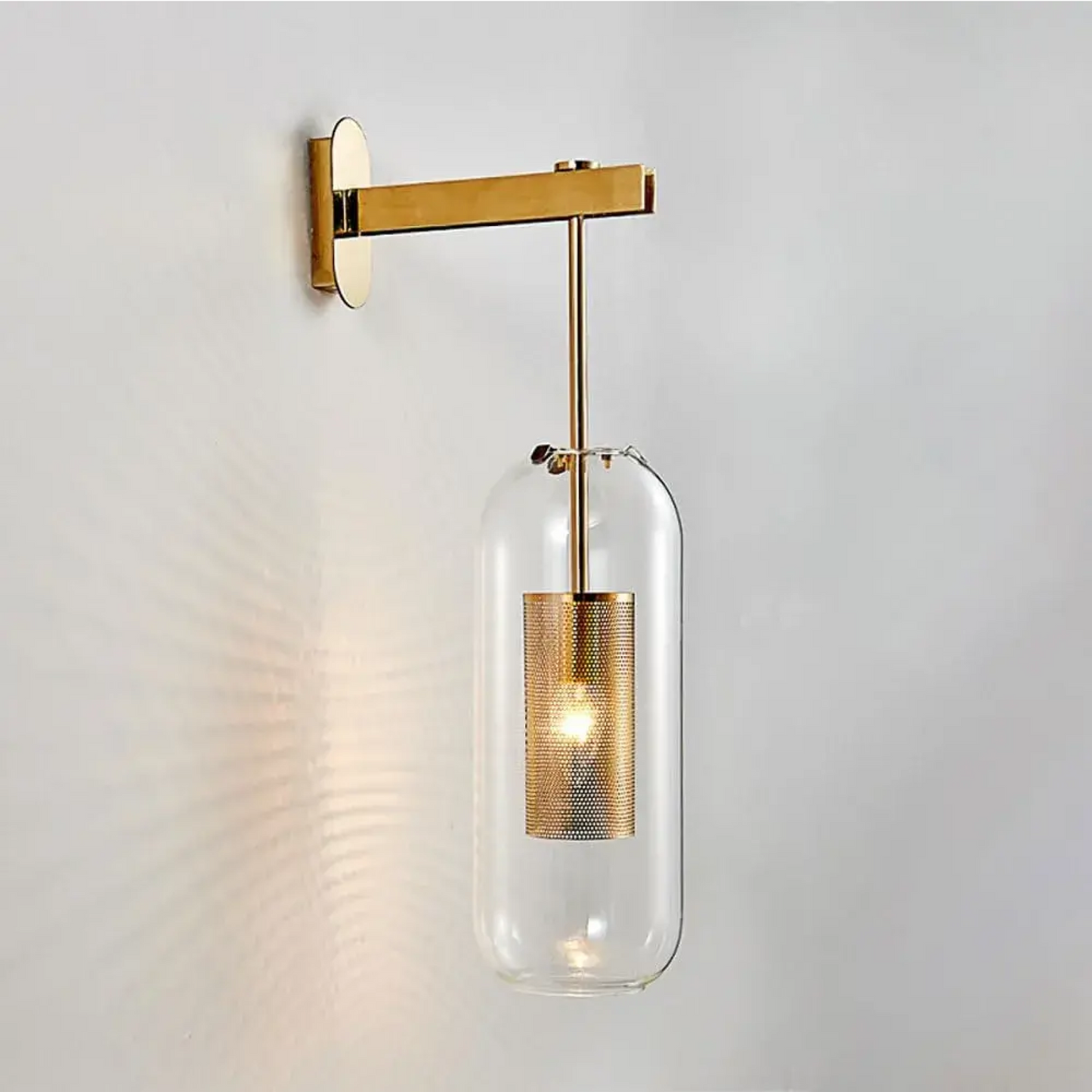 B&B Oblong Glass Wall Mount Lamp