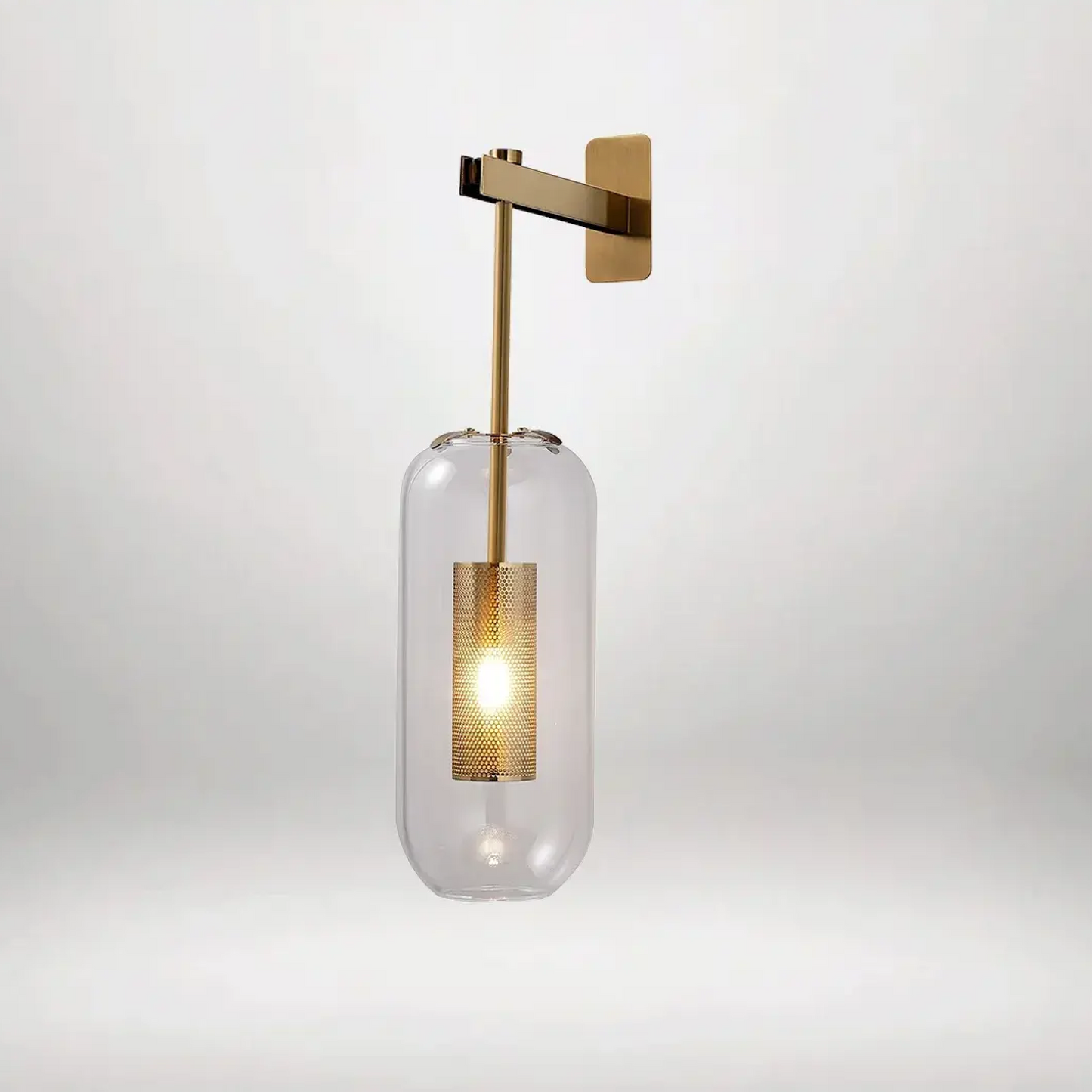 B&B Oblong Glass Wall Mount Lamp