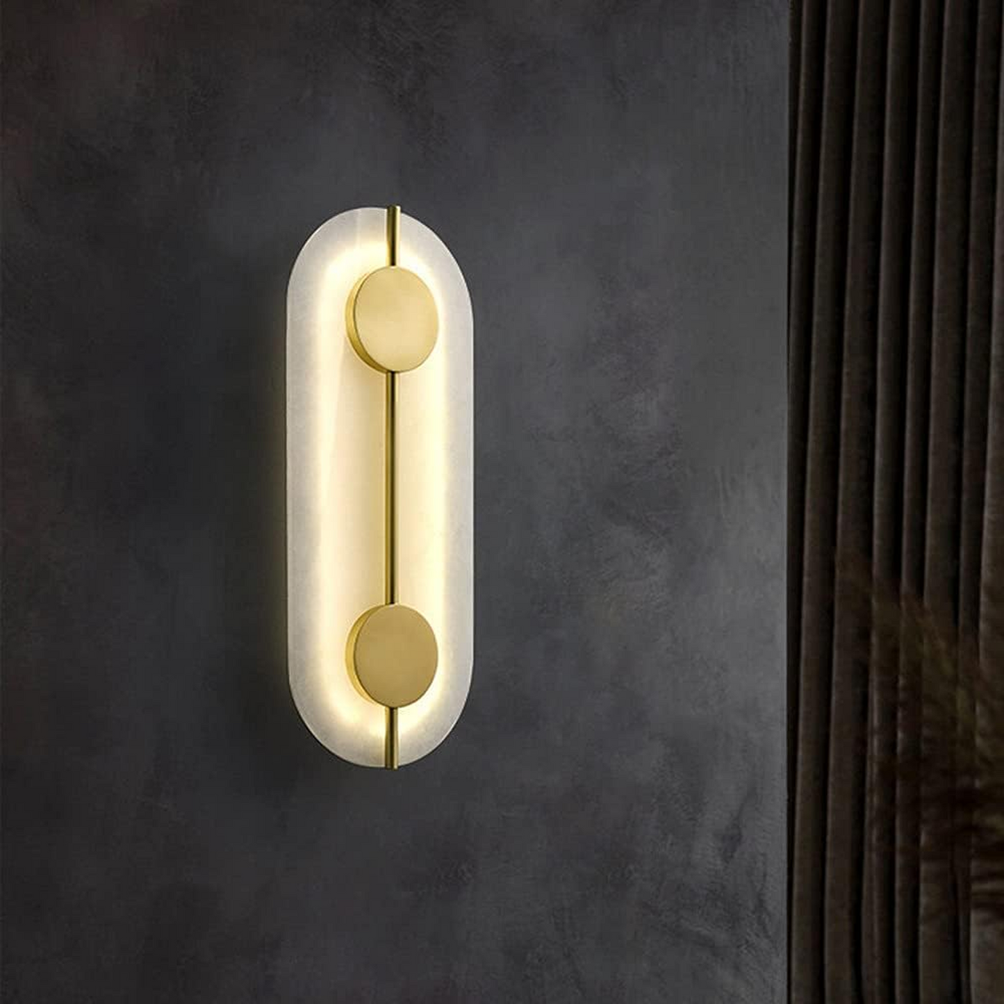 B&B Oval Marble Plate LED Wall Light