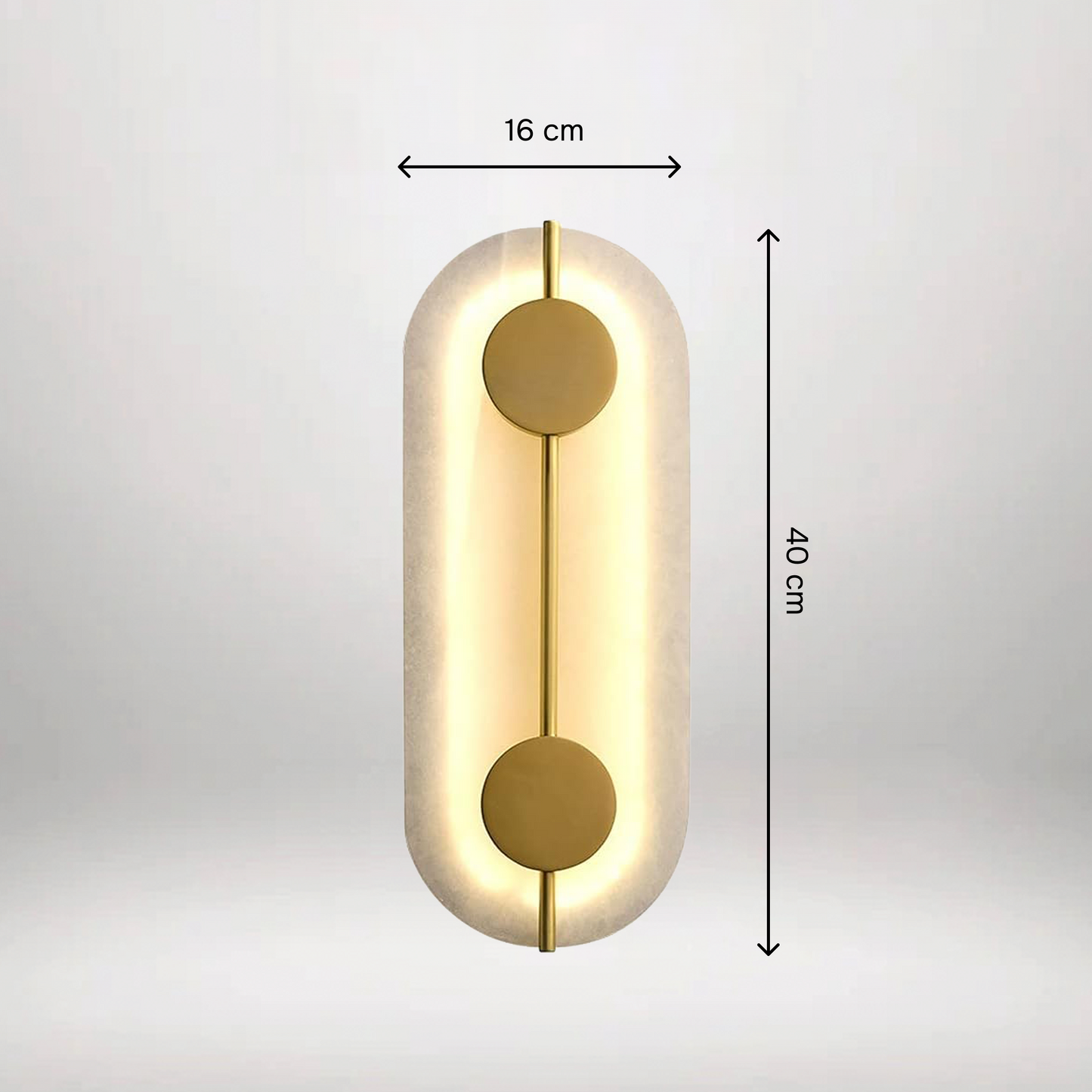 B&B Oval Marble Plate LED Wall Light
