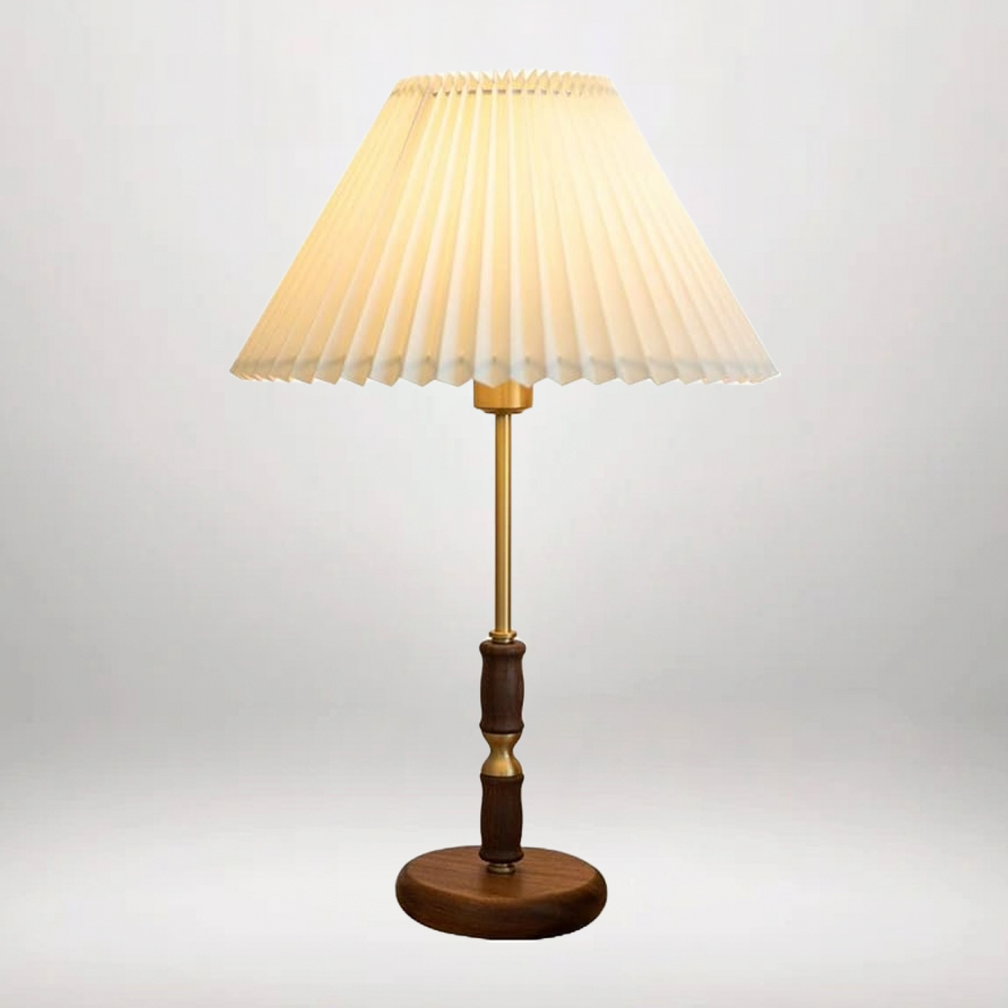 B&B Pleated Wooden Table Lamp