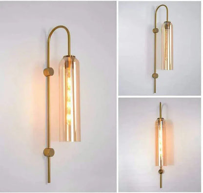 Tall Designer Glass Tube Wall Sconce (Pack of 2)