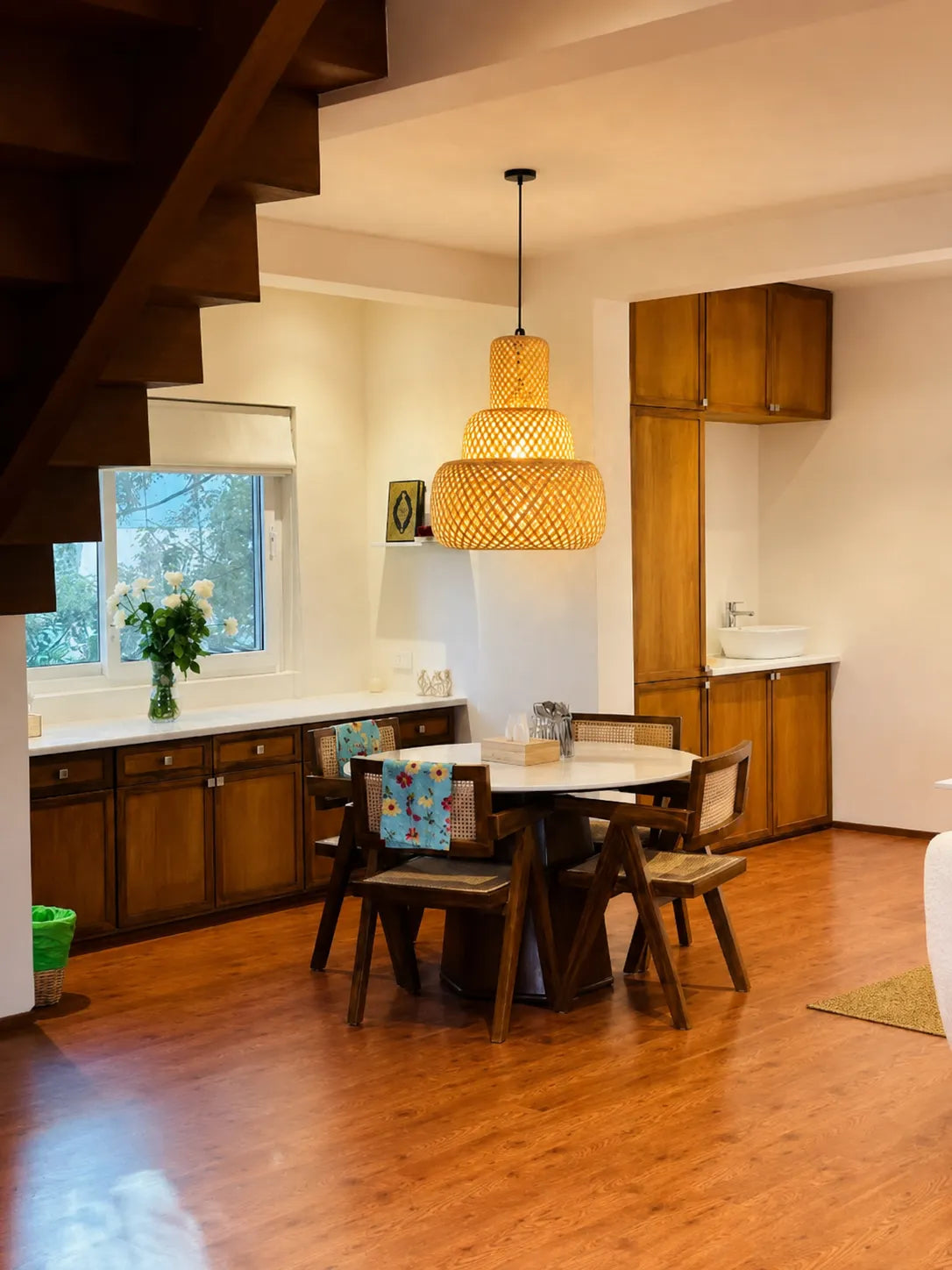 B&B Natural Rattan Ceiling Lamp - Bliss and Birch