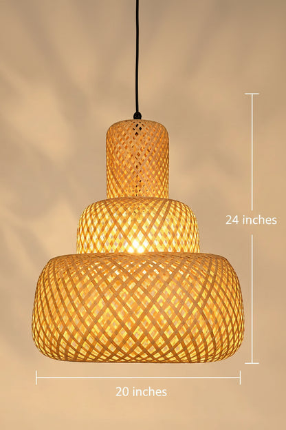 Tiered woven pendant light dimensions
