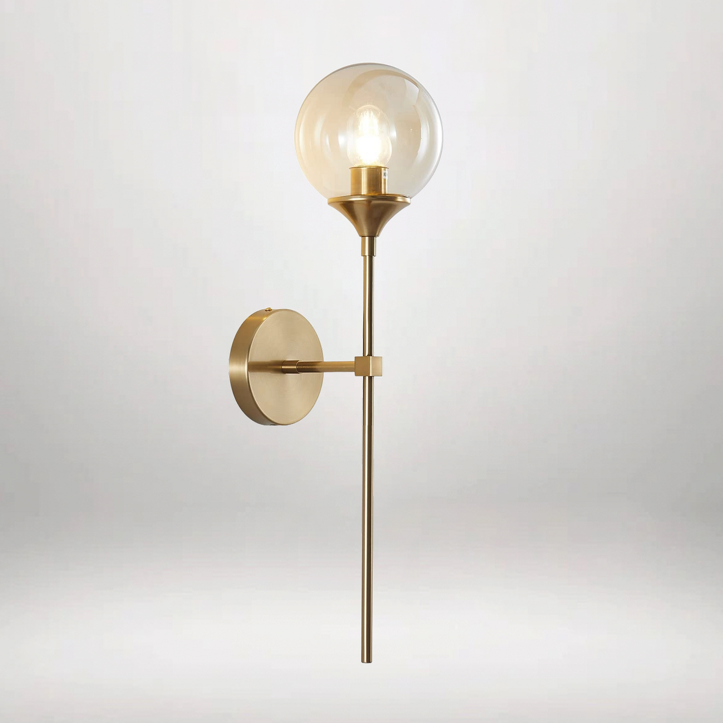 B&B Round Ball Head Golden Wall Lamp