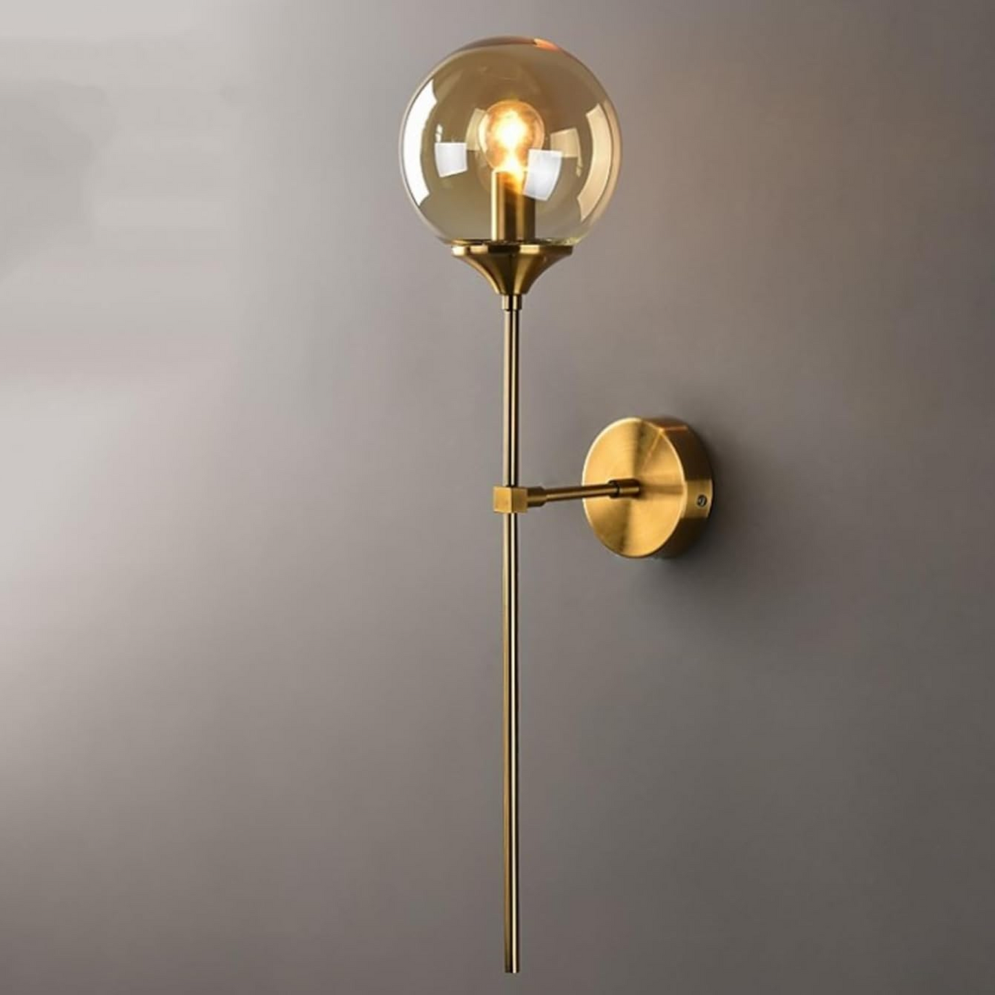 B&B Round Ball Head Golden Wall Lamp